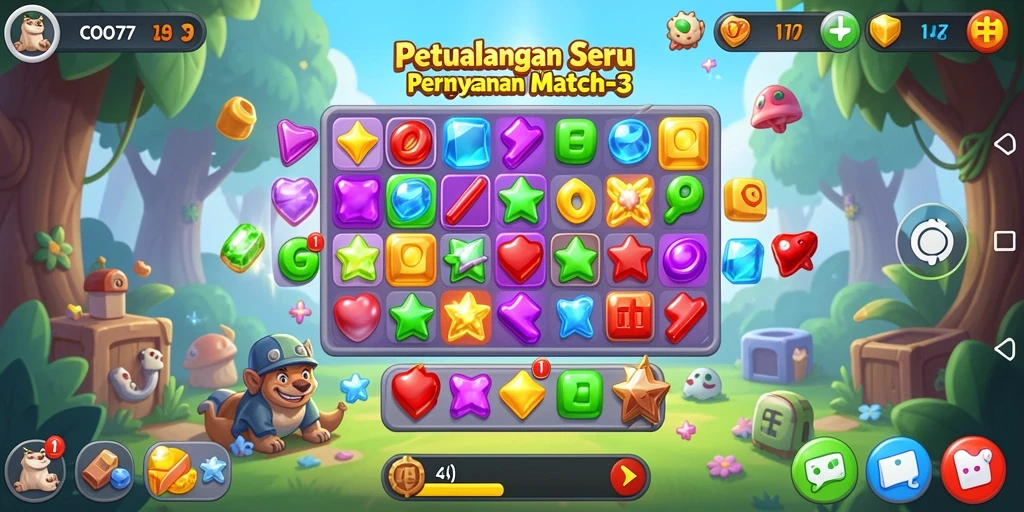 Tampilan gameplay seru dalam COO77 yang memukau.
