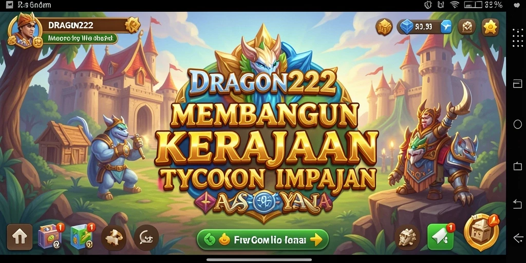 Screenshot gameplay <strong>DRAGON222</strong> menampilkan keseruan membangun kerajaan Tycoon.