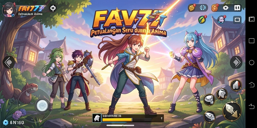 Screenshot gameplay FAV77 menampilkan aksi seru di dunia anime.
