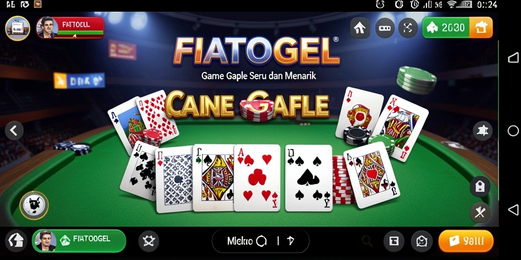 Tampilan gameplay seru FIATOGEL di aplikasi Gaple.