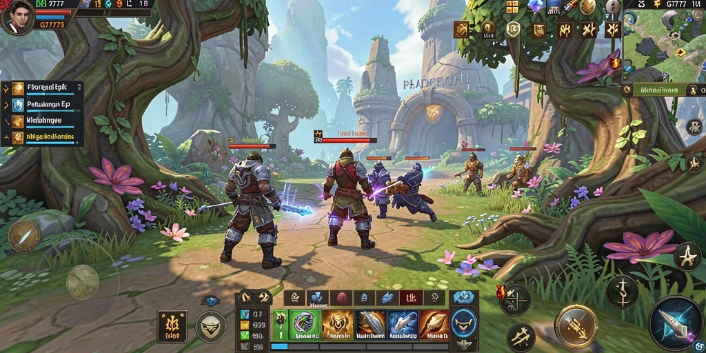 Tangkapan layar gameplay GT777 menunjukkan petualangan seru dalam dunia MMORPG.