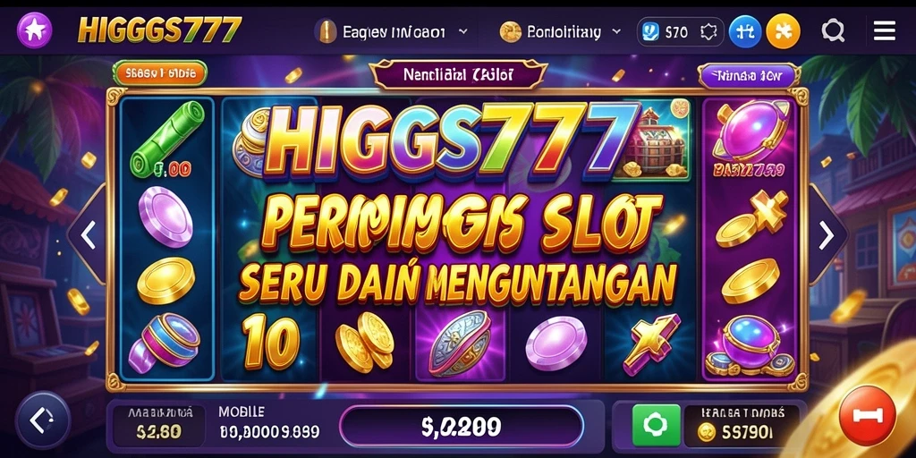 Tampilan gameplay menarik dari HIGGS777 dengan banyak pilihan slot.