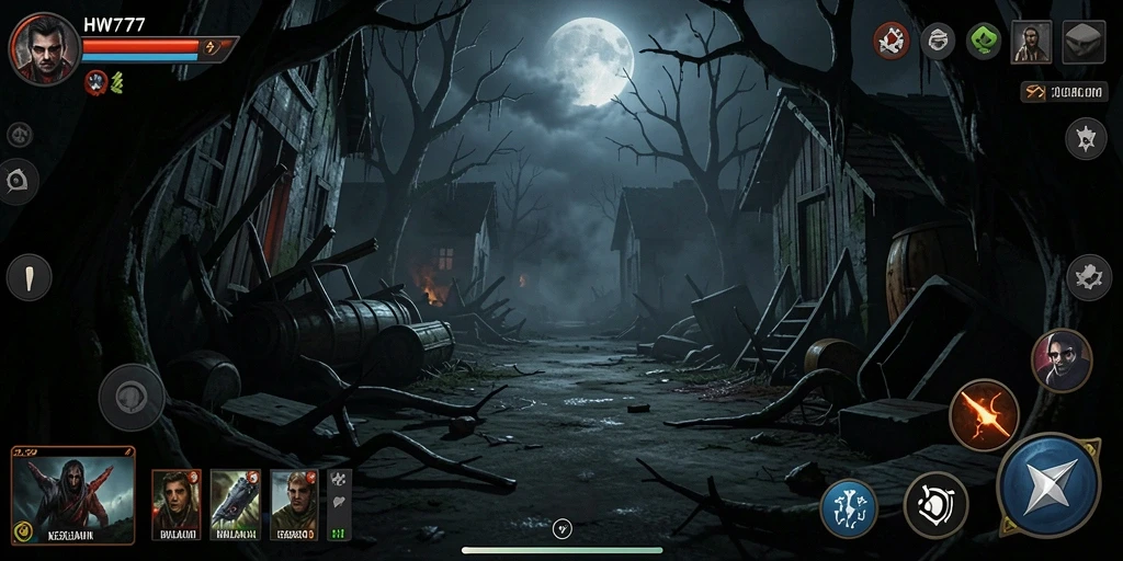 Tangkapan layar HW777 menampilkan momen mencekam gameplay horor.