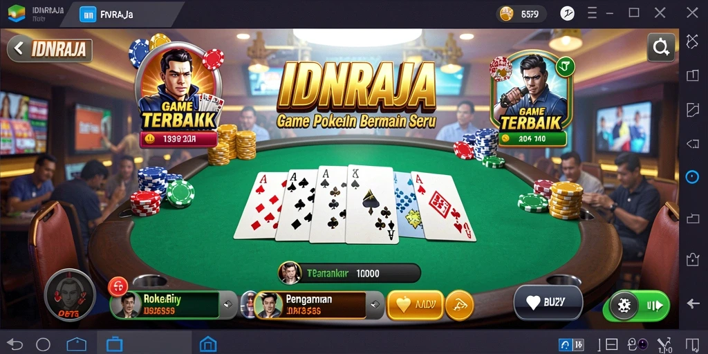 Screenshot menarik yang menunjukkan aksi seru permainan Poker.