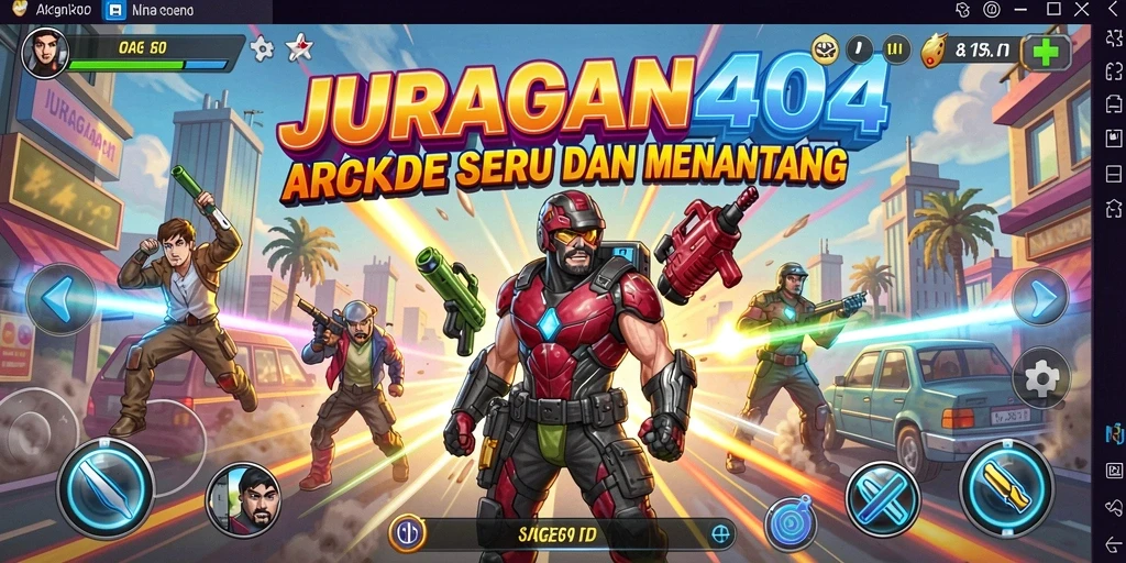 Tampilan gameplay seru dari JURAGAN404 dengan grafis yang menawan.