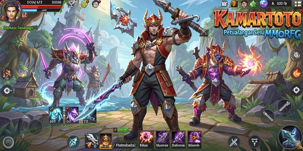 Screenshot KAMARTOTO menampilkan aksi seru dalam gameplay MMORPG.
