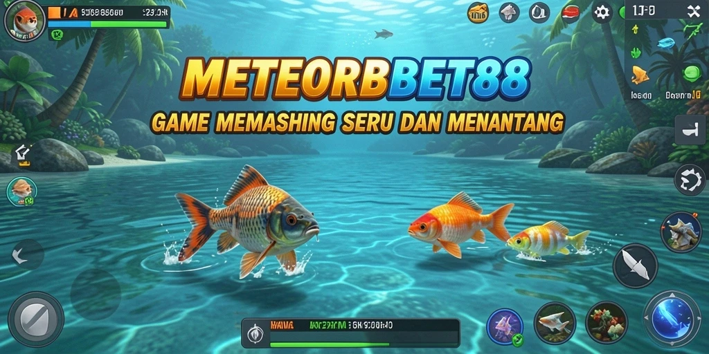 Screenshot utama METEORBET88 menampilkan aksi memancing yang mengasyikkan.