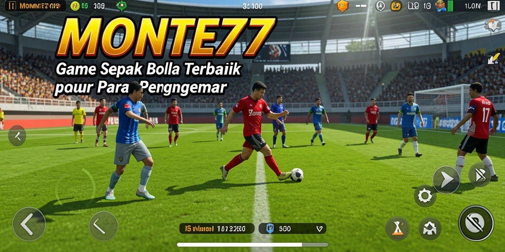 Tampilan gameplay <strong>MONTE77</strong> yang menampilkan aksi sepak bola seru.