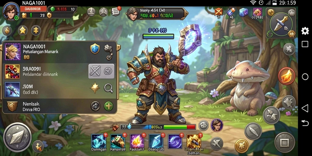 Tampilan gameplay epik dari NAGA1001 yang mengasikan.