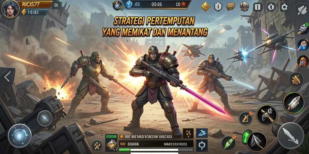 Tampilan gameplay RICIS77 yang menarik dan strategis.
