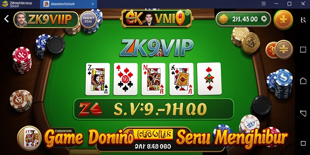 Tampilan gameplay Domino yang seru dan interaktif.
